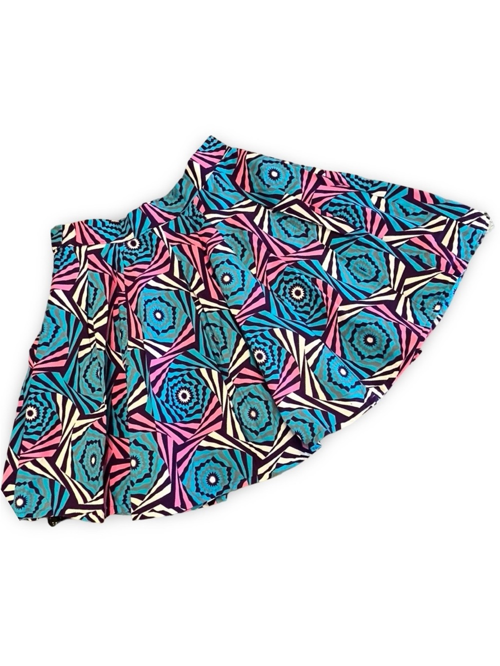 Francis + Benedict Geometric Print Pleated Skirt Size M NWOT